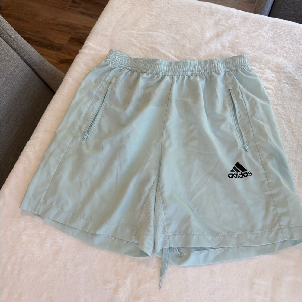 Adidas Men's Sky Blue Athletic Shorts